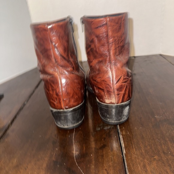 Durango TR 824 Side Zip Western Dress Ankle Boots Mens 10EE Brown Leather - Picture 5 of 8